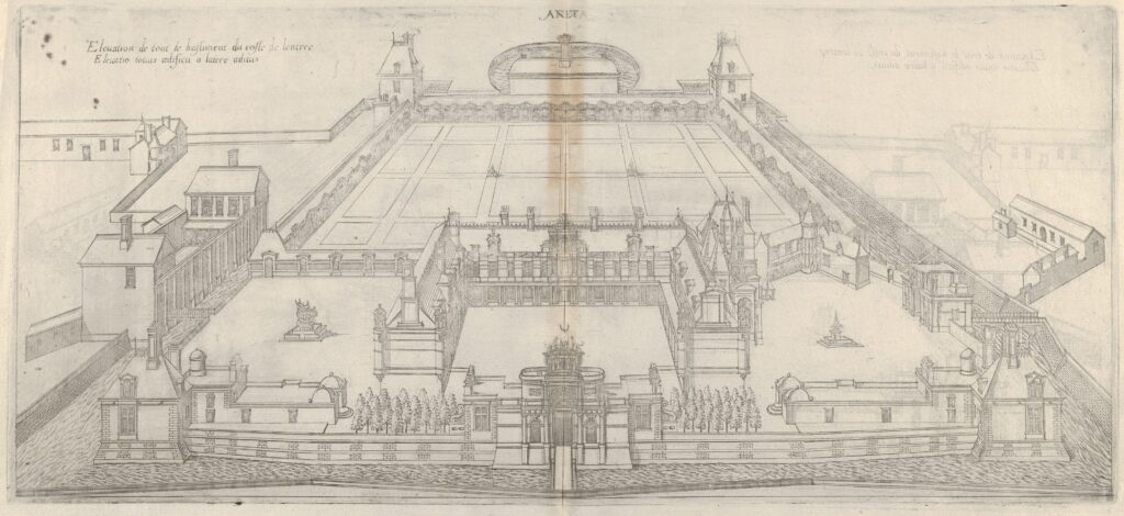 Gravure du château d'Anet par Jacques Androuet du Cerceau en 1607